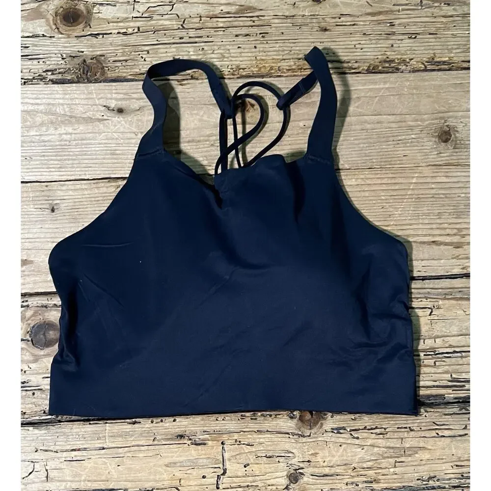 NIKE DRI-FIT Women’s Size 36 D Black Sport Air Puff Cross Support Bra